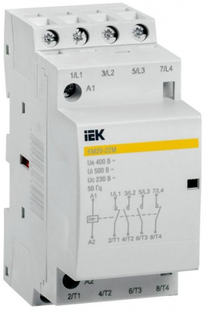 Контактор модульный КМ20-22М AC IEK MKK11-20-22